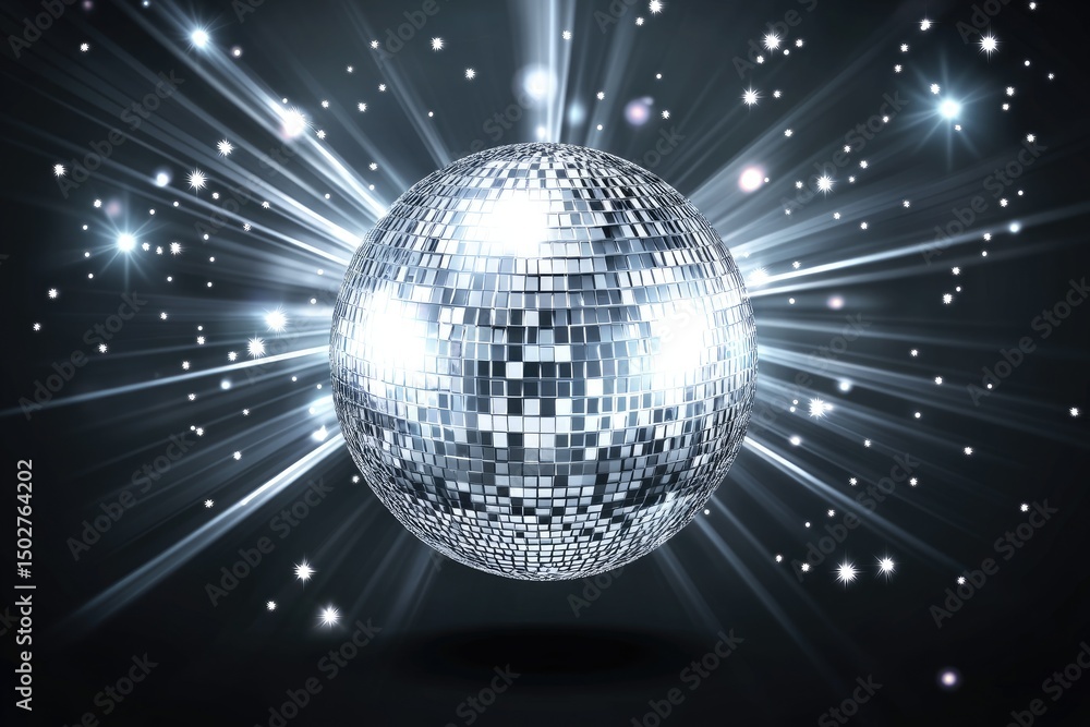 Obraz premium Disco ball radiating light