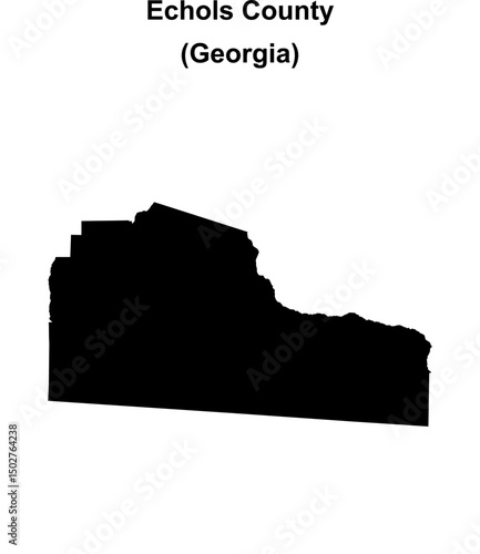 Echols County (Georgia) blank outline map