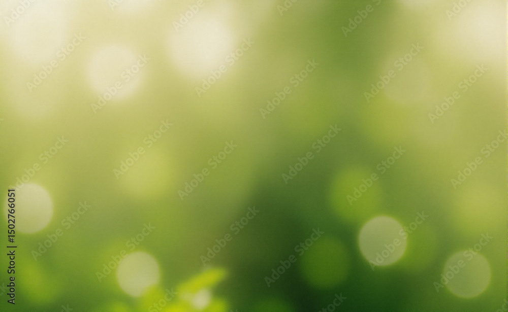 Obraz premium Lush green foliage bathed in sunlight, a serene escape into nature's tranquility 