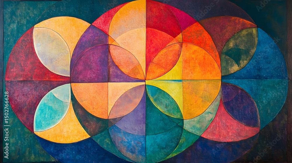 Fototapeta premium Ancient Geometry: Sacred Circles and Color Meaning