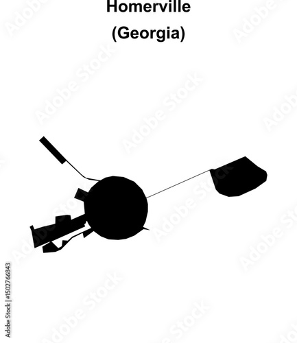 Homerville (Georgia) blank outline map