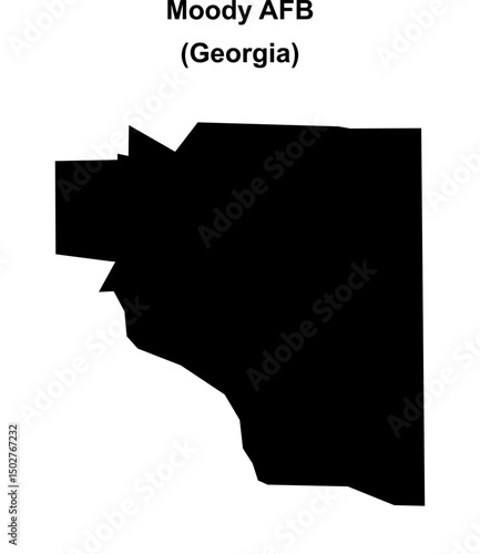Moody AFB (Georgia) blank outline map