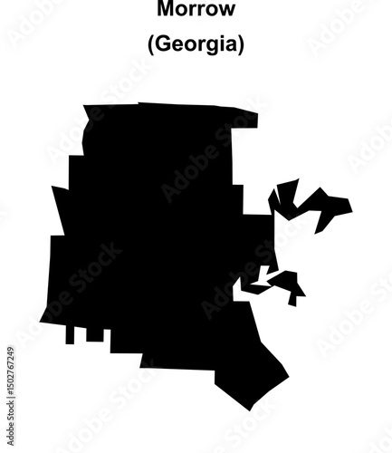 Morrow (Georgia) blank outline map