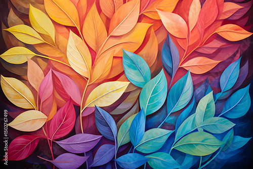 Wallpaper Mural seamless pattern with autumn leaves Torontodigital.ca