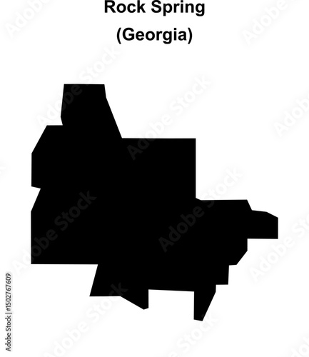 Rock Spring (Georgia) blank outline map