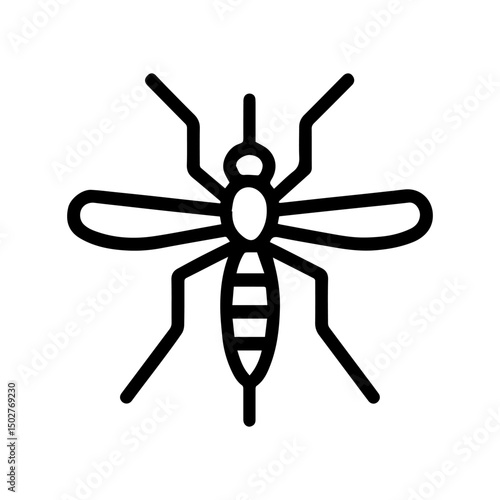 Mosquito icon on white background vector
Vector line icon animals