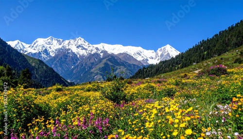 Valley of Flowers Bloom in Uttarakhand, India