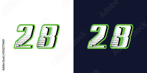 Design number 28 automotive racing effects