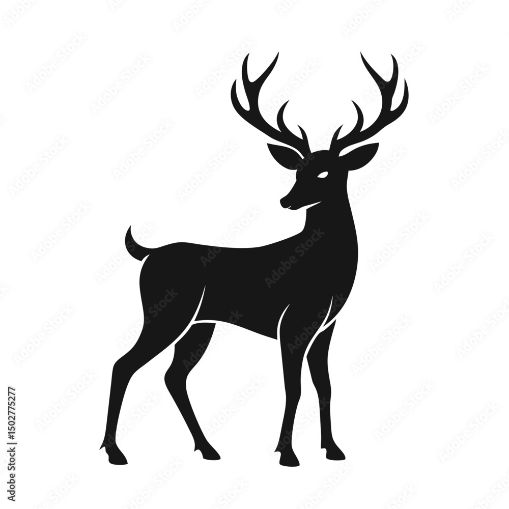 Obraz premium deer silhouette vector