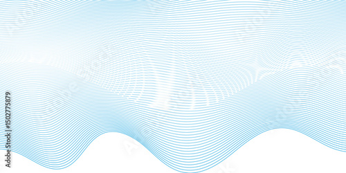 Abstract flow white and blue blend waves lines and technology background. Modern white flowing wave lines and glowing moving . Futuristic technology and sound wave lines background.	
