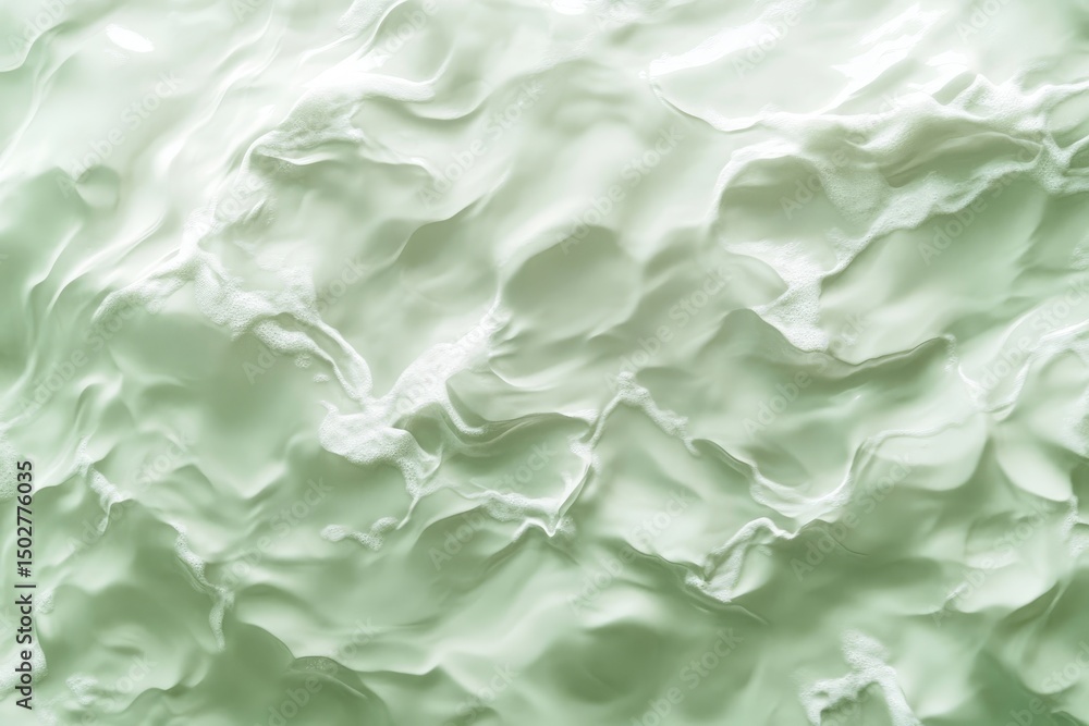 Obraz premium Abstract textured surface of light green cream