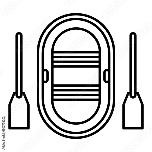 inflatable boat outline icon