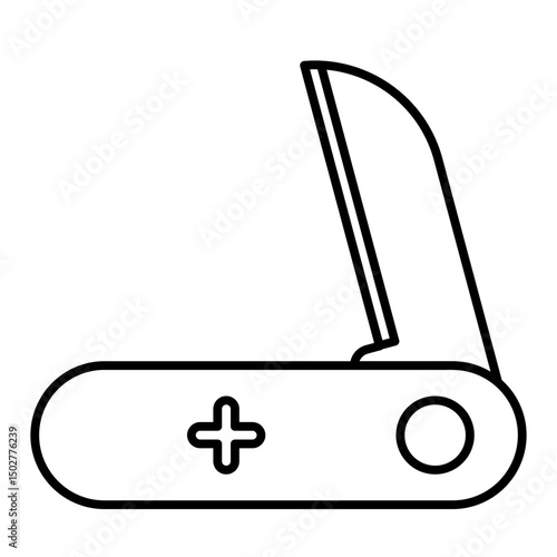 swiss knife outline icon