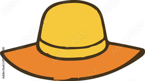 Stylish hat vector illustration