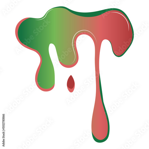 Watermelon Liquid Splash Vector Illustration