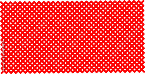 Bold red lattice pattern featuring evenly spaced diamond cutouts in a crisscross grid design. Perfect for backgrounds, packaging, decorative design, and graphic projects needing a dynamic geometric te