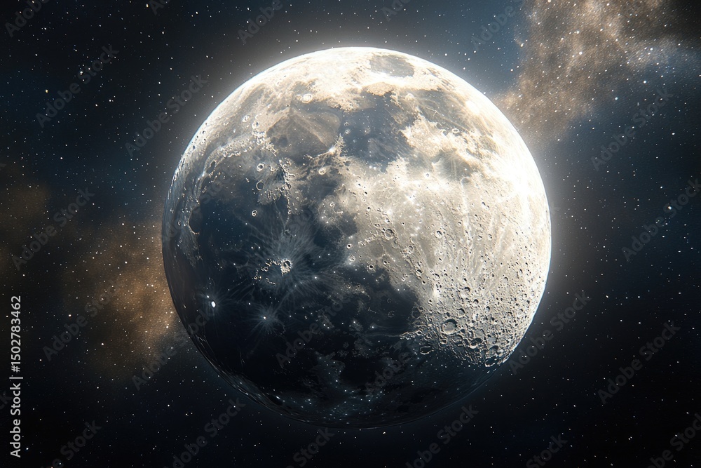 Obraz premium Full moon, space, cosmos