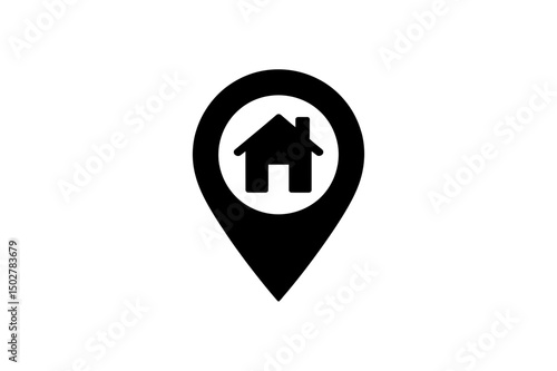 House location pin real estate property search icon