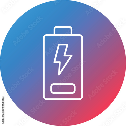 Low Energy Line Gradient Circle Background Icon