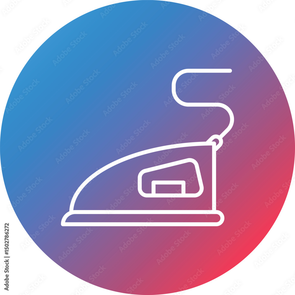 Iron Line Gradient Circle Background Icon Iron Line Gradient Circle Background Icon