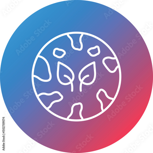 Ecology Line Gradient Circle Background Icon