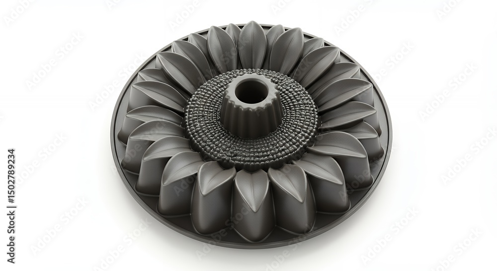 Obraz premium Gray flower shaped silicone baking mold