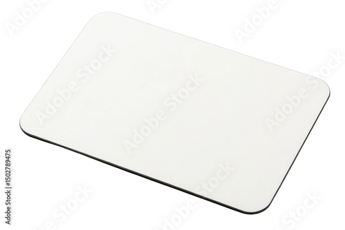 A Blank White Rectangle with Rounded Corners Isolated on Transparent Background