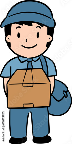 Illustration of postman
