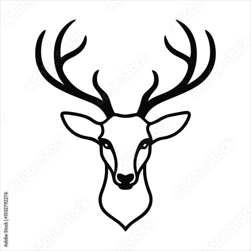 Deer Head Graphic Design for Banner or Advertisement photo