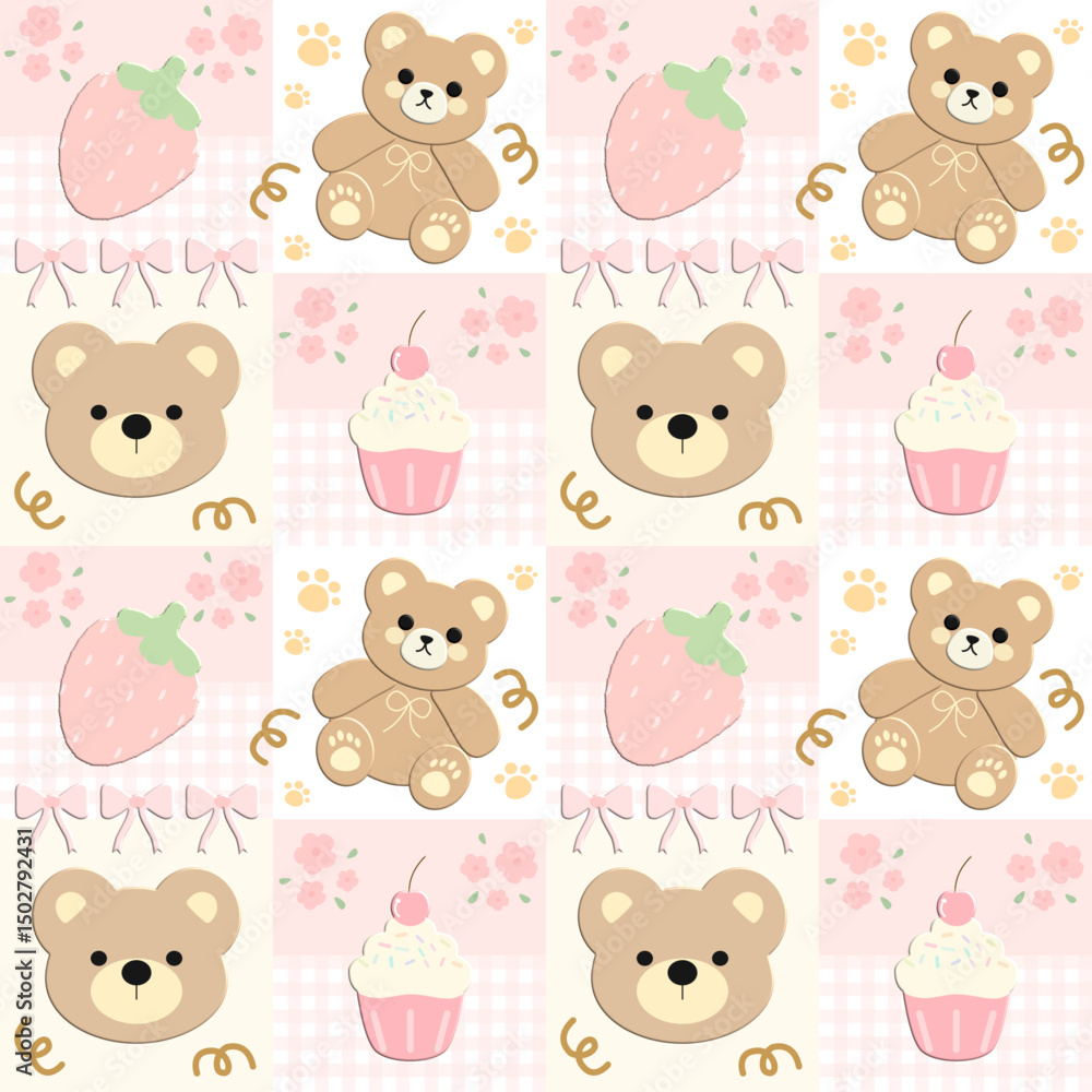 seamless pattern with teddy bears seamless pattern with teddy bears