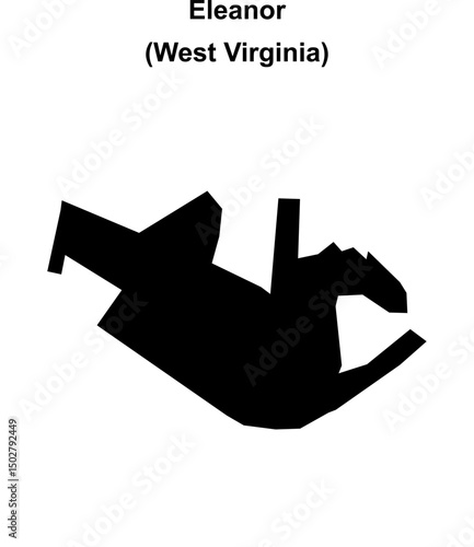 Eleanor (West Virginia) blank outline map