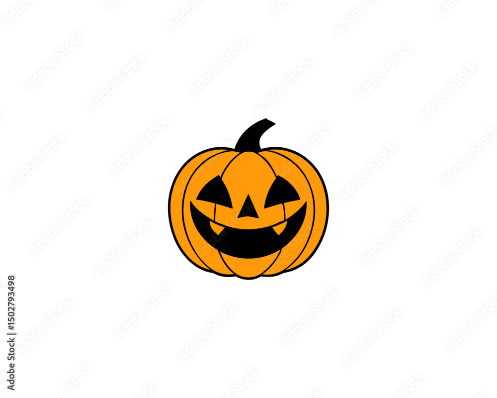 Fototapeta premium Halloween Pumpkin Faces Vector Set – Scary, Cute, Funny Jack-o’-Lantern Carved Pumpkins for Fall Design and Decoration.