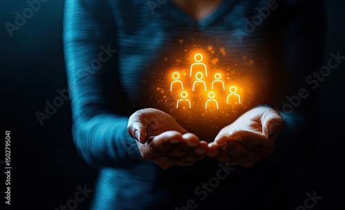 Hands Holding Group of People