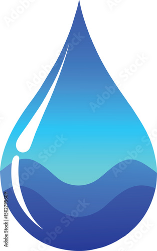 water blue drop logo vector illustration