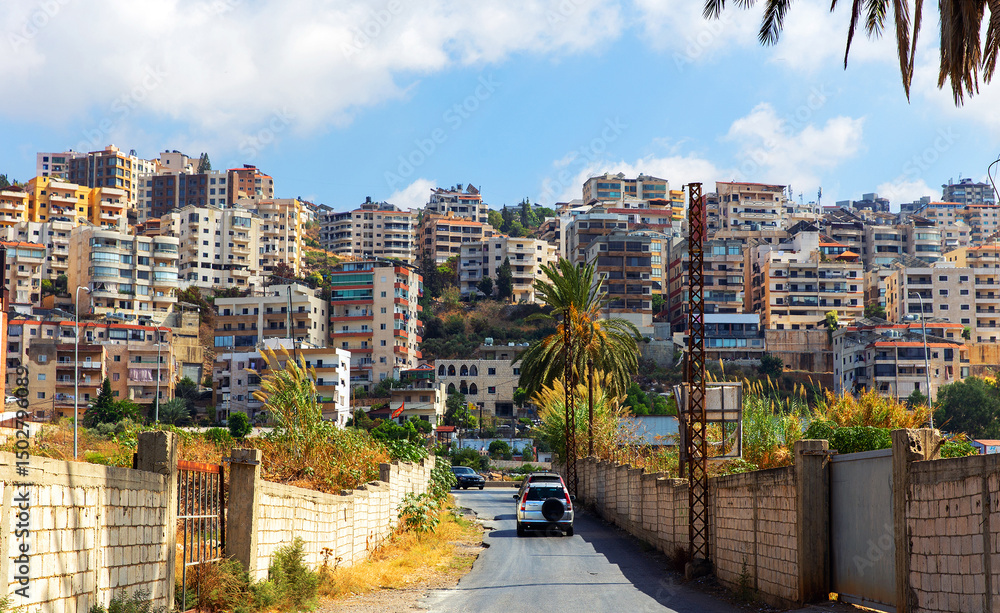 Fototapeta premium Residential high-rise buildings in Beirut. Republic of Lebanon