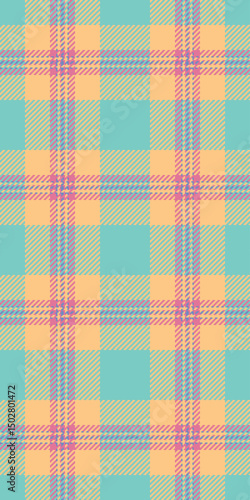 Vibrant pastel plaid pattern. Perfect for textile design, fashion, websites, or crafting projects.  A cheerful and modern texture, this seamless design offers a fresh, summery feel.