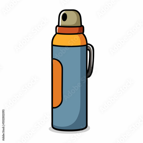 thermos bottle vector illustration	