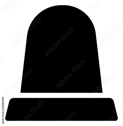 Silhouette of Police Emergency Siren