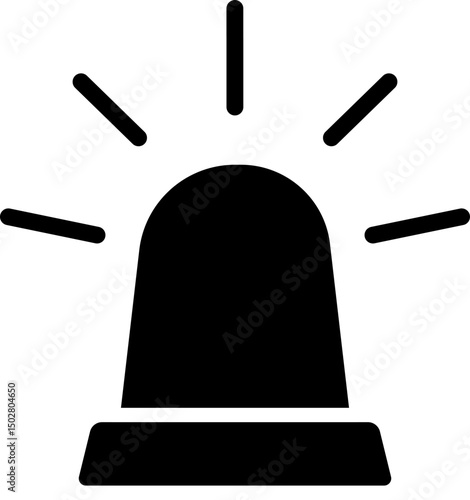 Flat Emergency Beacon Silhouette Design