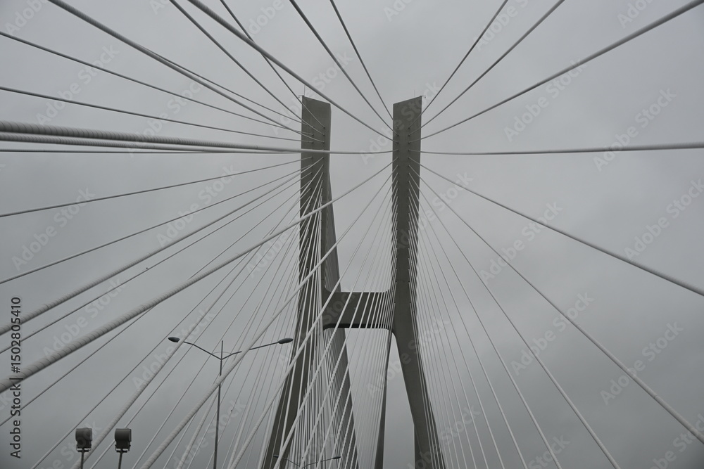 Obraz premium filar i przęsło mostu Rędzińskiego Wrocław Polska