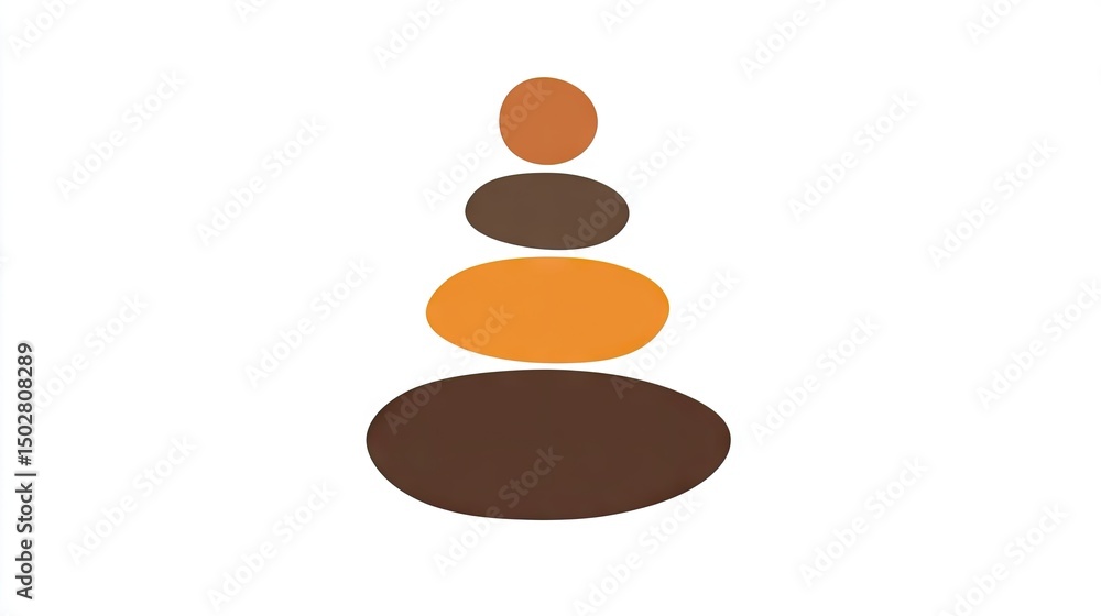 Stacked stones in various shades of brown and orange. Stacked stones in various shades of brown and orange.