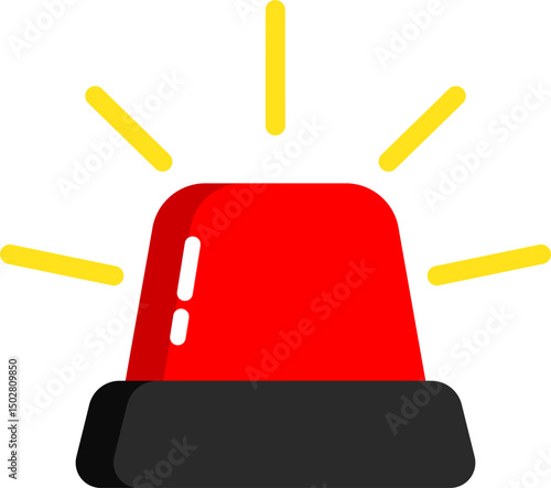 Emergency Red Siren Icon Simple