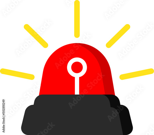 Minimal Red Siren Icon For Signals
