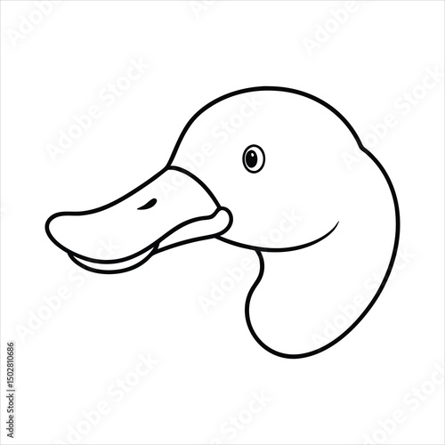 Platypus Head Design for Banner or Advertisement with CMYK and RGB Colors