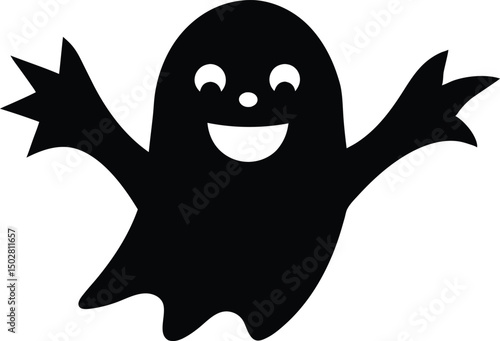 ghost excited vector icon.