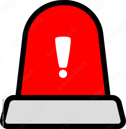 Red Siren Warning Symbol Icon