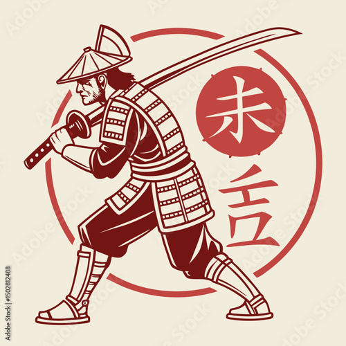ronin of feudal japan red