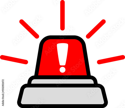 Emergency Siren Icon Red Color