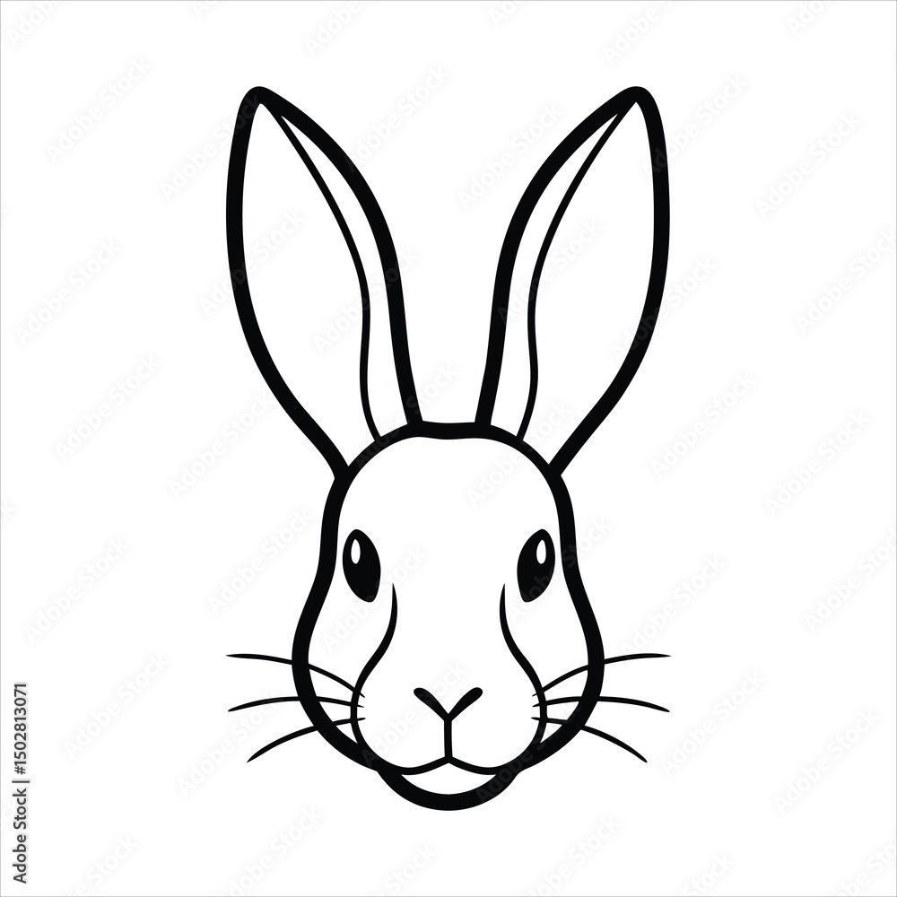 Obraz premium Rabbit Head Graphic Design for Advertisement