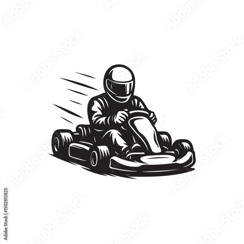 go kart racing vector